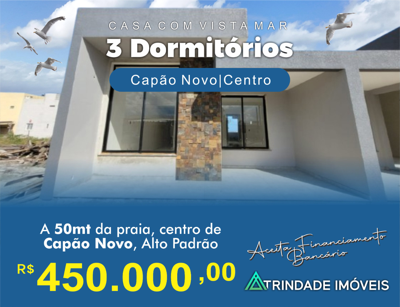 CASA 3 DORM. 1 QUADRA DO MAR em Capão da Canoa | Ref.: 1082